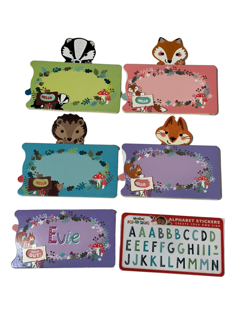 WOODLAND Friends Pop Up Door Signs
