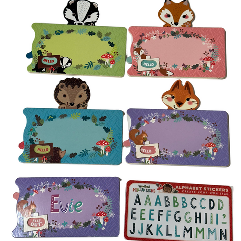 WOODLAND Friends Pop Up Door Signs