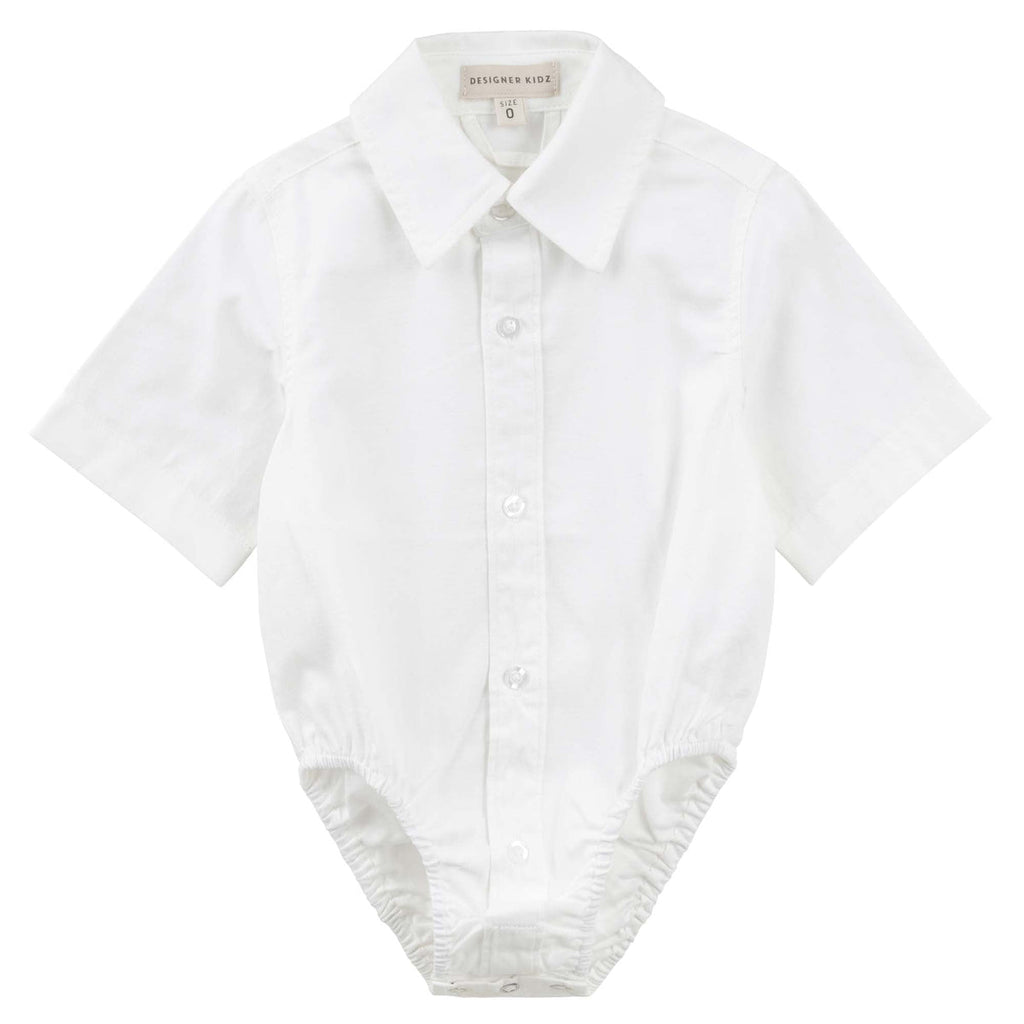 Desinger Kidz Jackson S/S Formal Romper - White