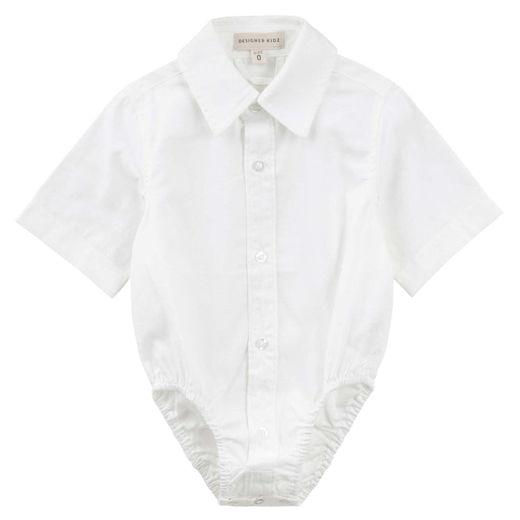 Desinger Kidz Jackson S/S Formal Romper - White