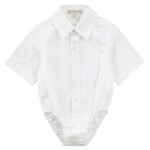 Desinger Kidz Jackson S/S Formal Romper - White