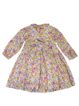 Meleze Hand Smocked Dress Long Sleeves Pink Yellow Floral 6M-8Y