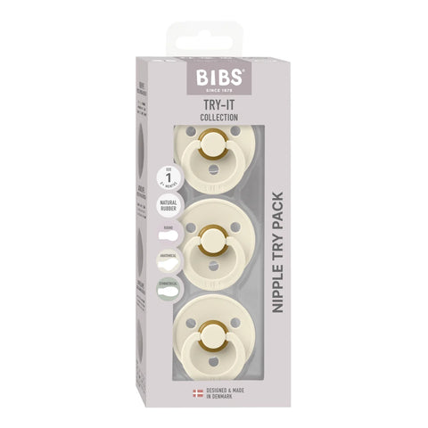 Bibs BIBS Try-it Starter Box 3pk - Ivory