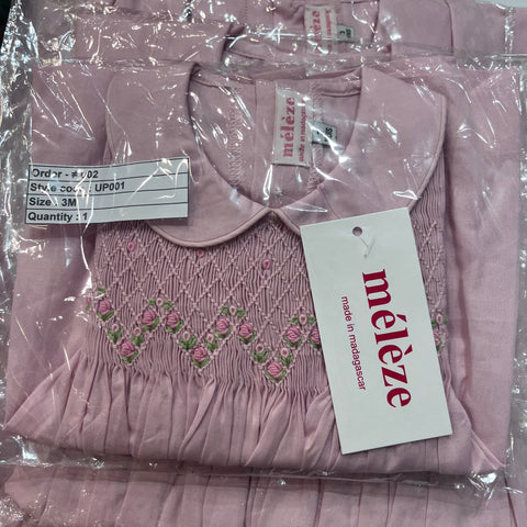 Meleze Hand Smocked Little Rosie Dress