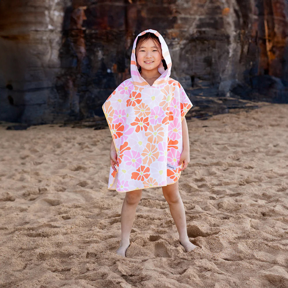 Lesimo Sand Free Kids Hooded Towel - Sunshine Flora