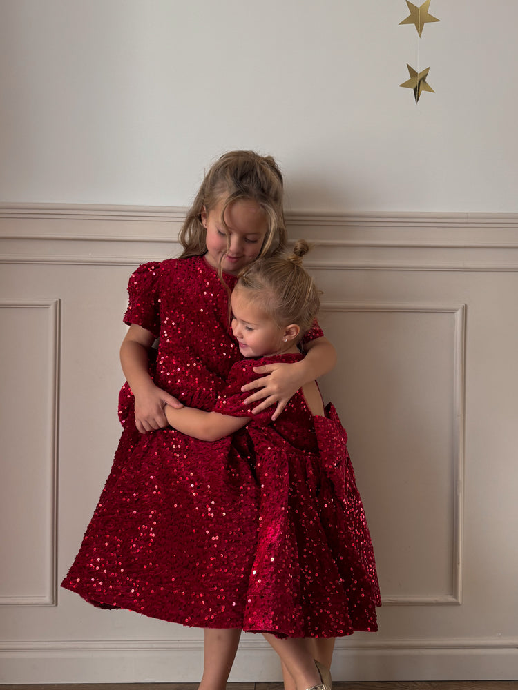 EllieEllie Scarlett Christmas Red Sequins Dress