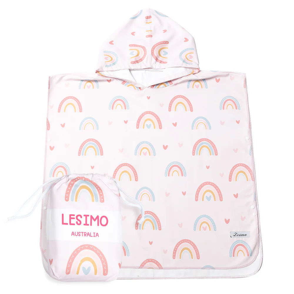 Lesimo Sand Free Kids Hooded Towel - Rainbow