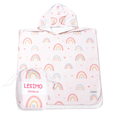 Lesimo Sand Free Kids Hooded Towel - Rainbow