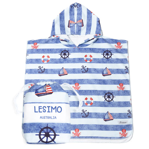 Lesimo Sand Free Kids Hooded Towel - Little Sailor