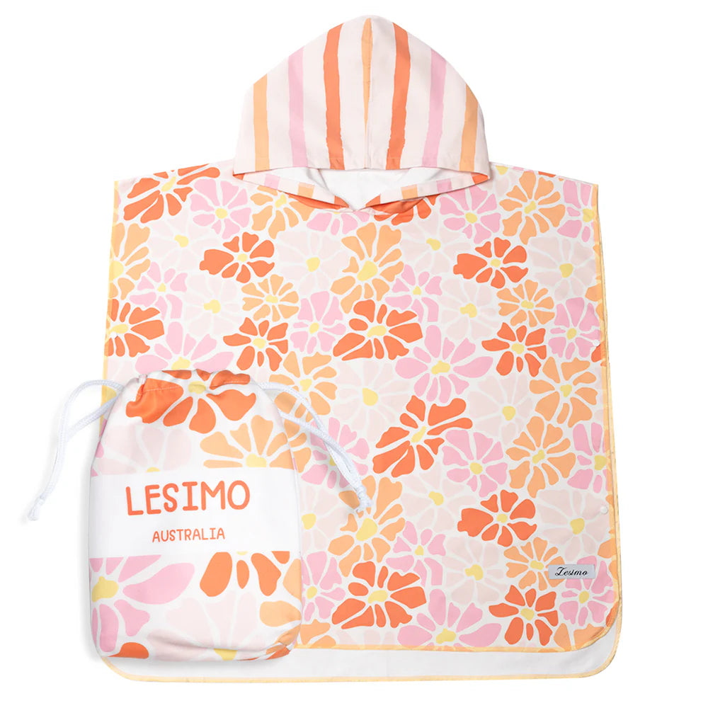 Lesimo Sand Free Kids Hooded Towel - Sunshine Flora