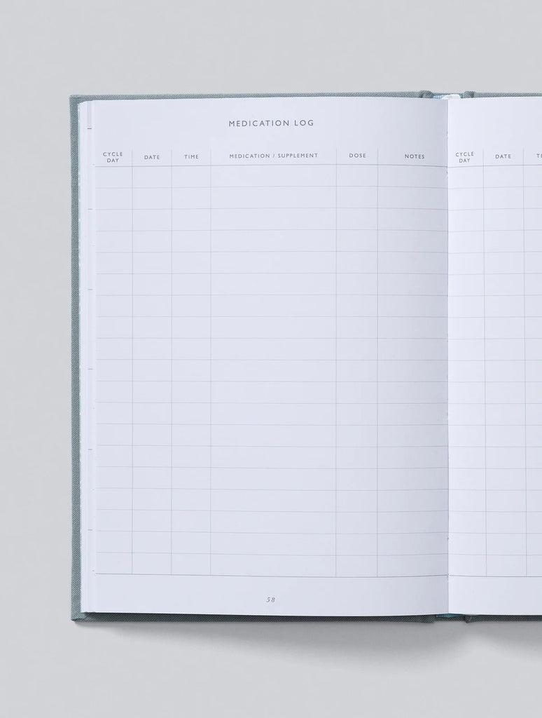 Write to Me IVF Journal. Grey