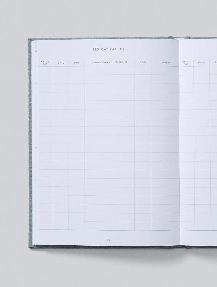Write to Me IVF Journal. Grey