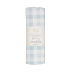 ALL4ELLA Organic jersey swaddle - Gingham Blue