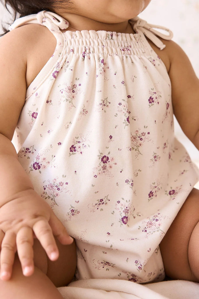 Jamie Kay Organic Cotton Cassie Playsuit - Sweet William Floral Natural