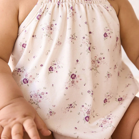 Jamie Kay Organic Cotton Cassie Playsuit - Sweet William Floral Natural