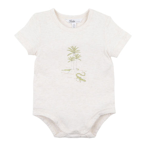 Bebe Jasper palm tree bodysuit - oatmeal