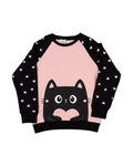 RADICOOL KIDS LOVE CAT RAGLAN CREW