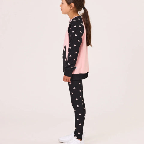 RADICOOL KIDS LOVE CAT RAGLAN CREW
