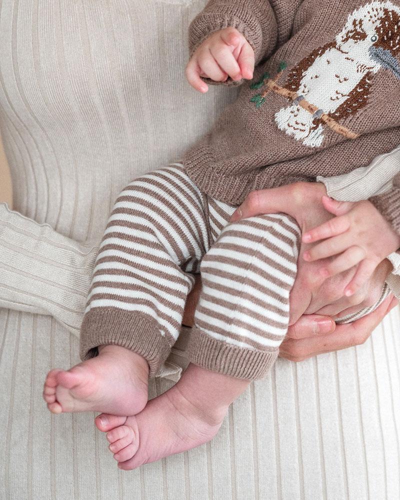 Bebe BAILEY STRIPE KNITTED LEGGINGS