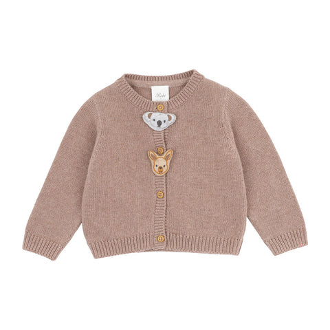 BEBE BAILEY ANIMAL FACE CARDIGAN