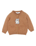 BEBE CHARLIE KOALA ORGANIC KNITTED CARDIGAN