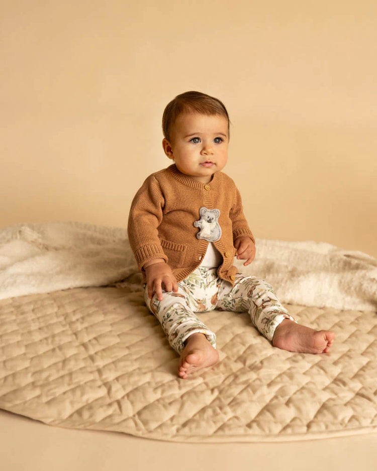 BEBE CHARLIE KOALA ORGANIC KNITTED CARDIGAN