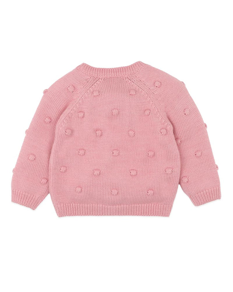 BEBE CHARLIE BOBBLE KNITTED CARDIGAN