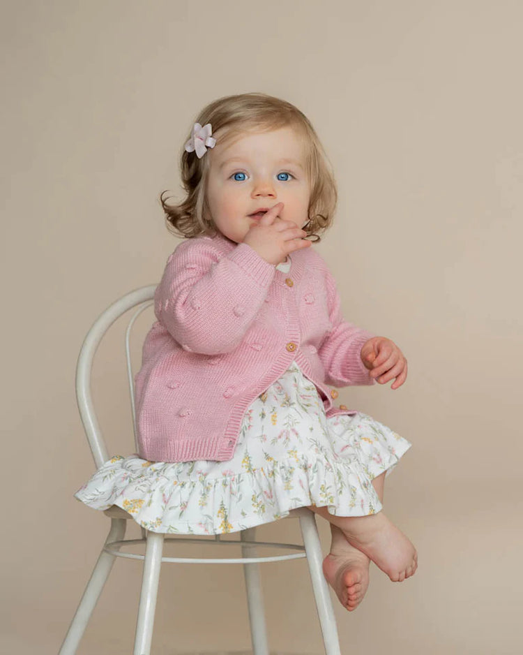 BEBE CHARLIE BOBBLE KNITTED CARDIGAN