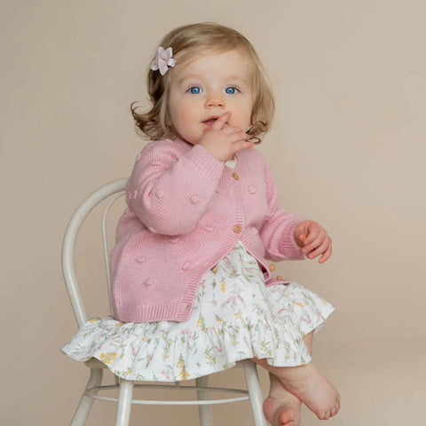 BEBE CHARLIE BOBBLE KNITTED CARDIGAN