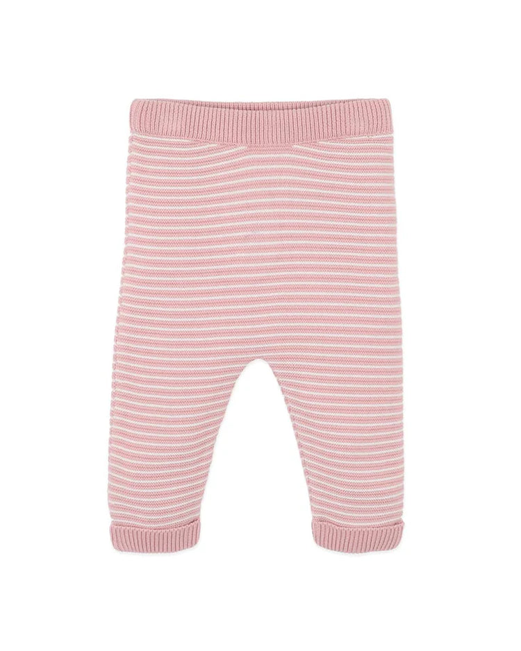 BEBE FERN STRIPE ORGANIC KNITTED LEGGINGS