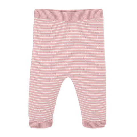 BEBE FERN STRIPE ORGANIC KNITTED LEGGINGS