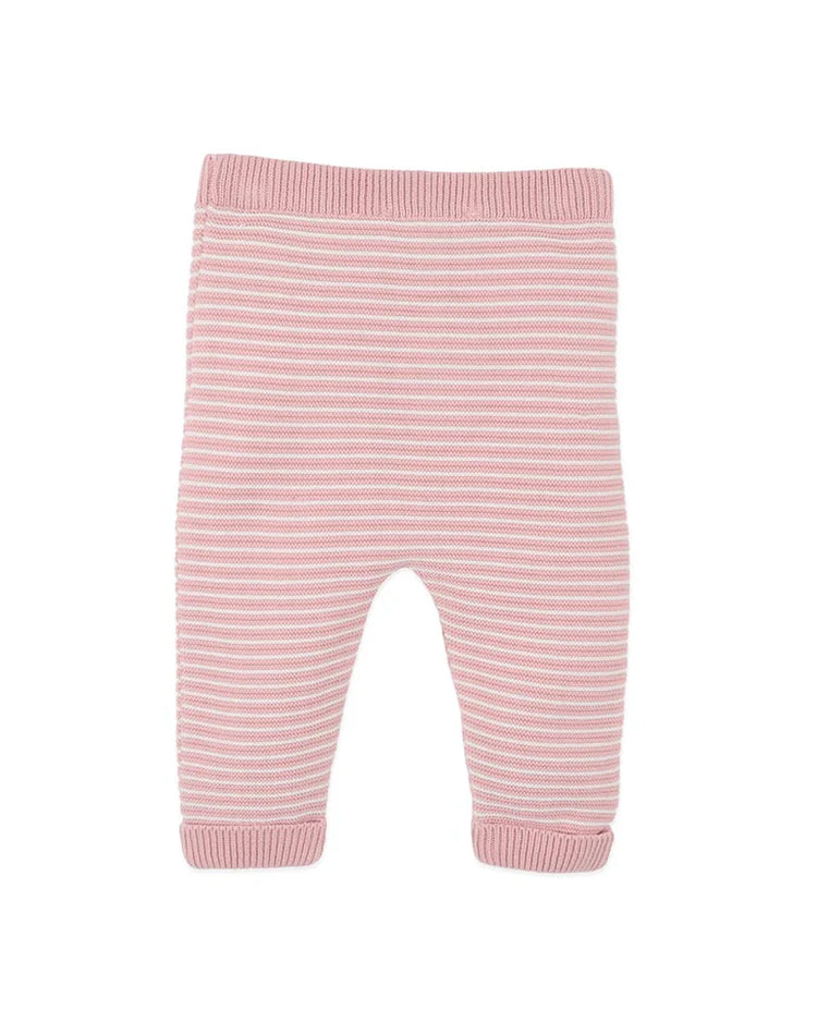 BEBE FERN STRIPE ORGANIC KNITTED LEGGINGS