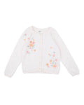 BEBE FERN HAND EMB. ORGANIC CARDIGAN 3-7 YRS