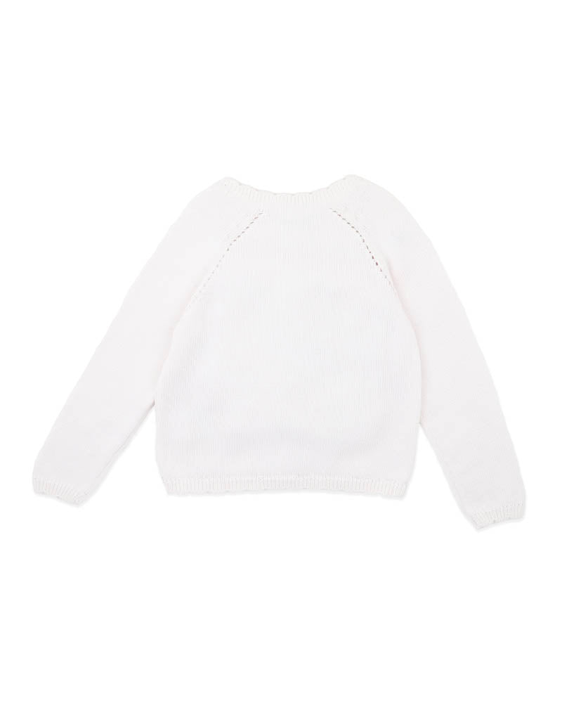 BEBE FERN HAND EMB. ORGANIC CARDIGAN 3-7 YRS