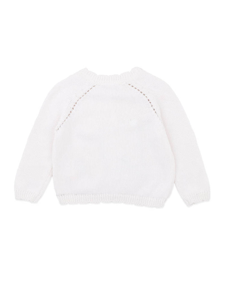 BEBE FERN HAND EMB. ORGANIC CARDIGAN