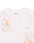 BEBE FERN HAND EMB. ORGANIC CARDIGAN
