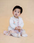 BEBE FERN HAND EMB. ORGANIC CARDIGAN