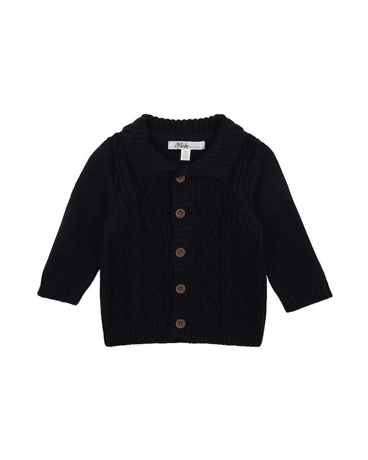 BEBE Albert Cable Cardigan Navy(0-2Y)