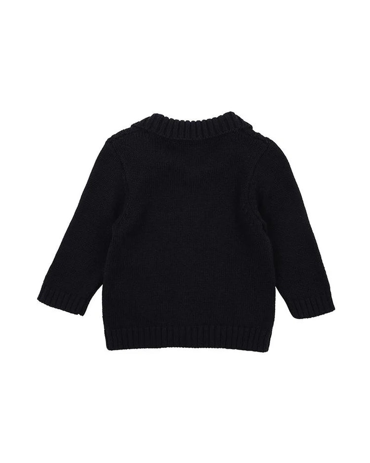 BEBE Albert Cable Cardigan Navy(0-2Y)