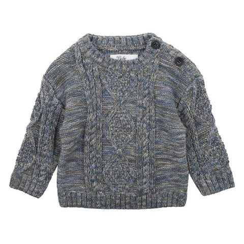 BEBE MYLES CABLE KNITTED JUMPER