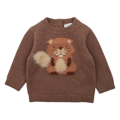 BEBE MYLES BEAVER KNITTED JUMPER