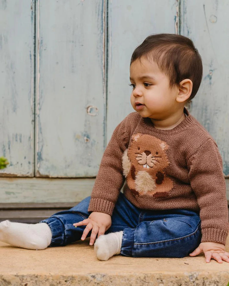 BEBE MYLES BEAVER KNITTED JUMPER