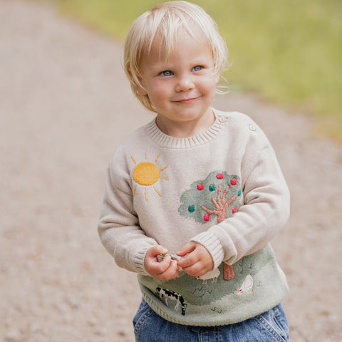 BEBE HUNTER FARM ORGANIC KNITTED JUMPER