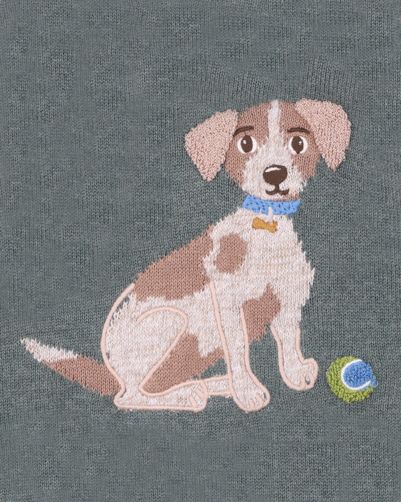BEBE OTTO PROUD PUPPY ORGANIC KNITTED JUMPER