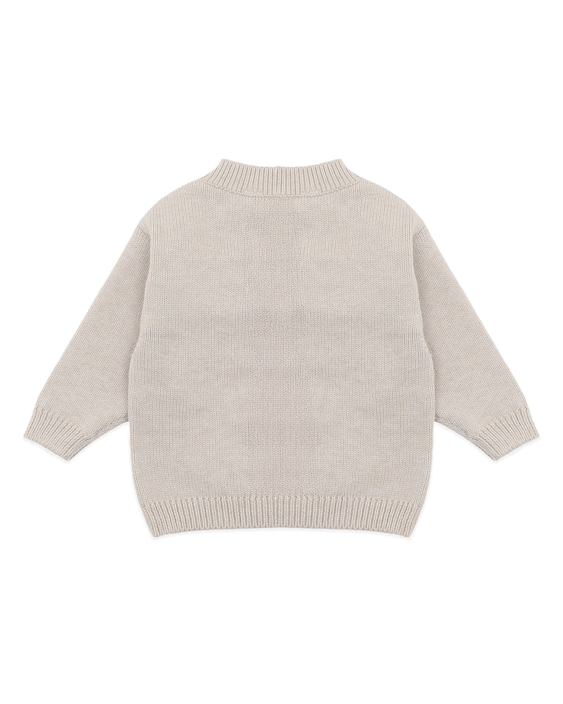 BEBE OTTO PUPPY GRID ORGANIC KNITTED JUMPER