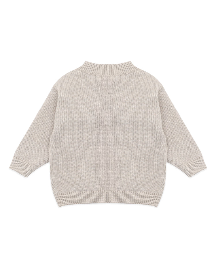 BEBE OTTO PUPPY GRID ORGANIC KNITTED JUMPER