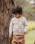 BEBE OTTO PUPPY GRID ORGANIC KNITTED JUMPER
