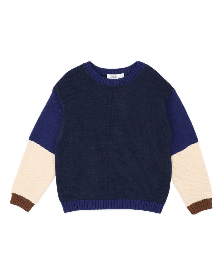 BEBE JAKE BLOCKED KNITTED JUMPER 3-7 YRS
