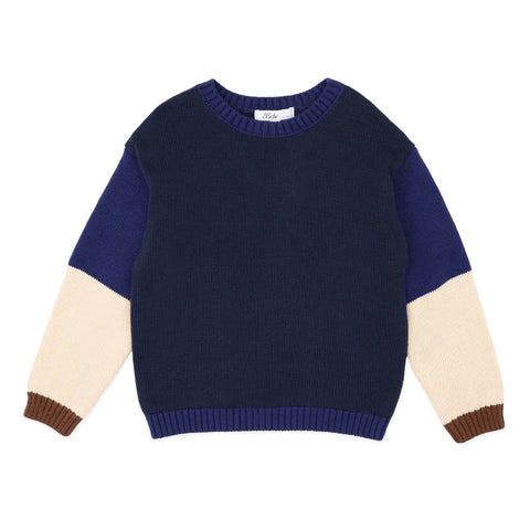 BEBE JAKE BLOCKED KNITTED JUMPER 3-7 YRS