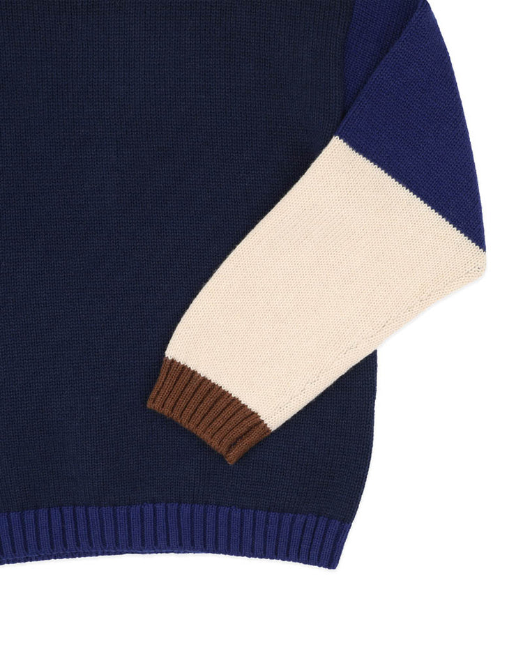 BEBE JAKE BLOCKED KNITTED JUMPER 3-7 YRS